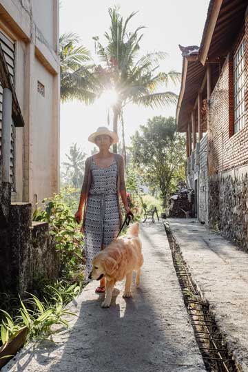 Rina and Rocco out for a Walk